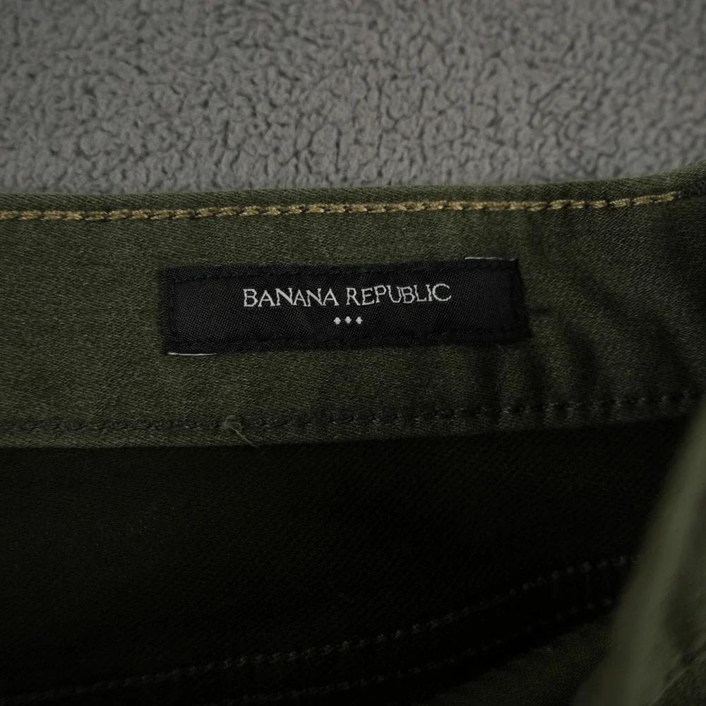 Banana Republic Travel Jean Mens 32x29 Aspen Olive Heather Slim‎ Fit Stretch
